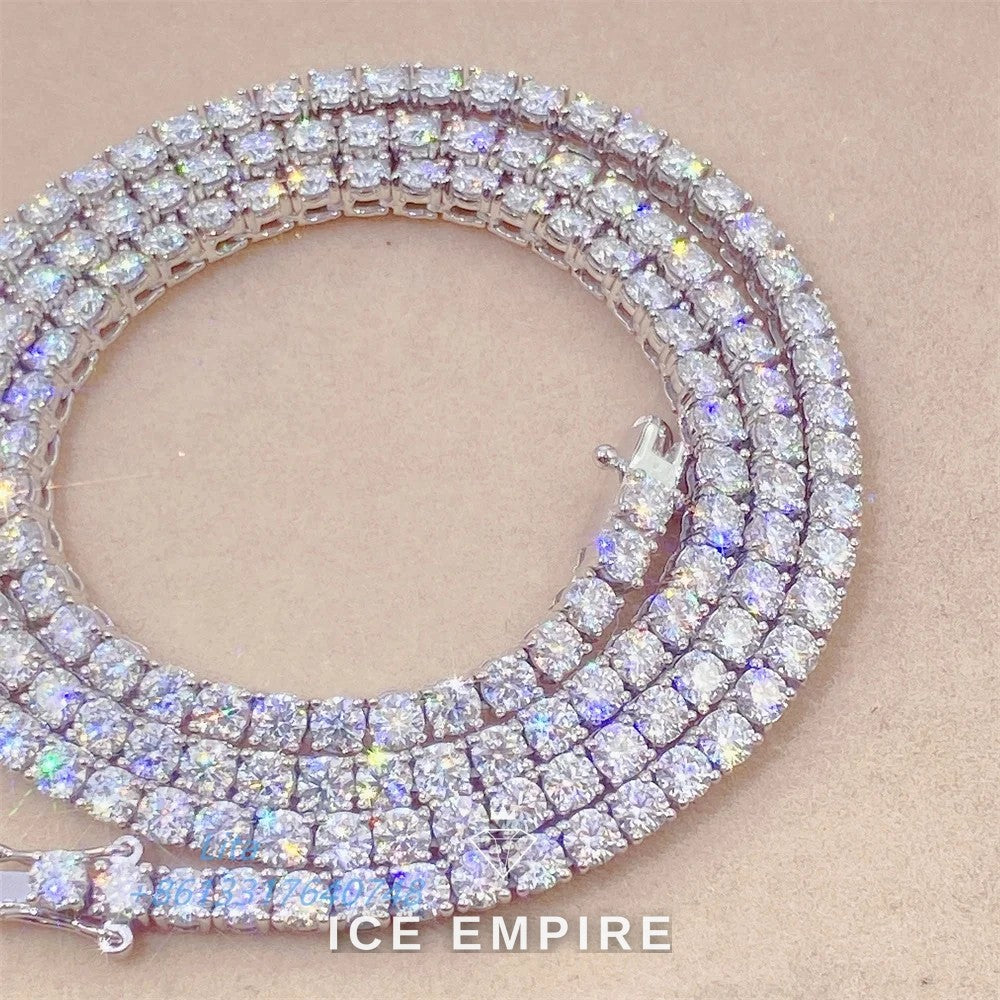 Iced Out Rose Gold Plated Moissanite Cuban Chain