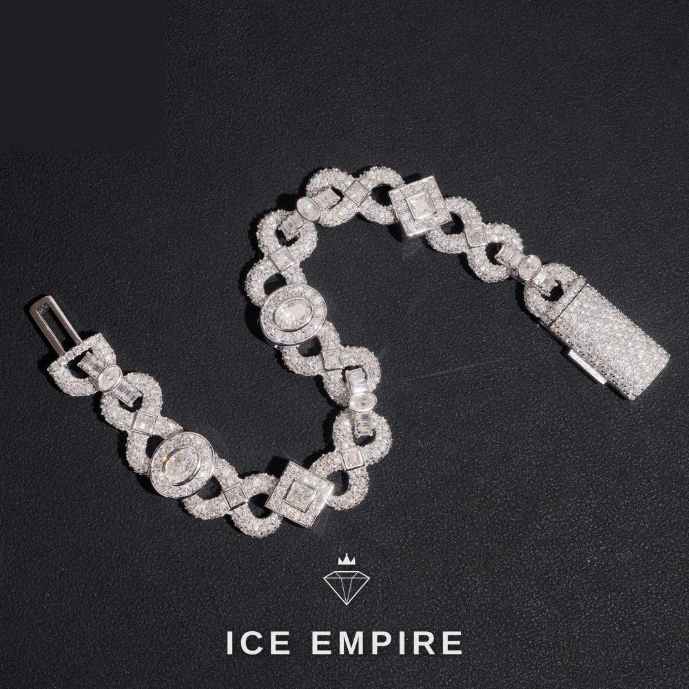 Iced Out Rose Gold Plated Moissanite Cuban Chain