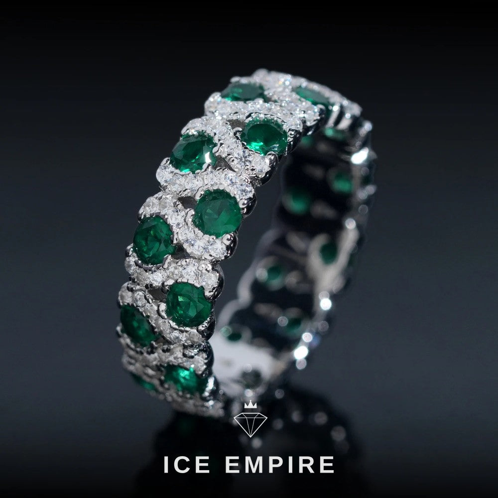 Iced Out 925 Silver Moissanite Engagement Ring