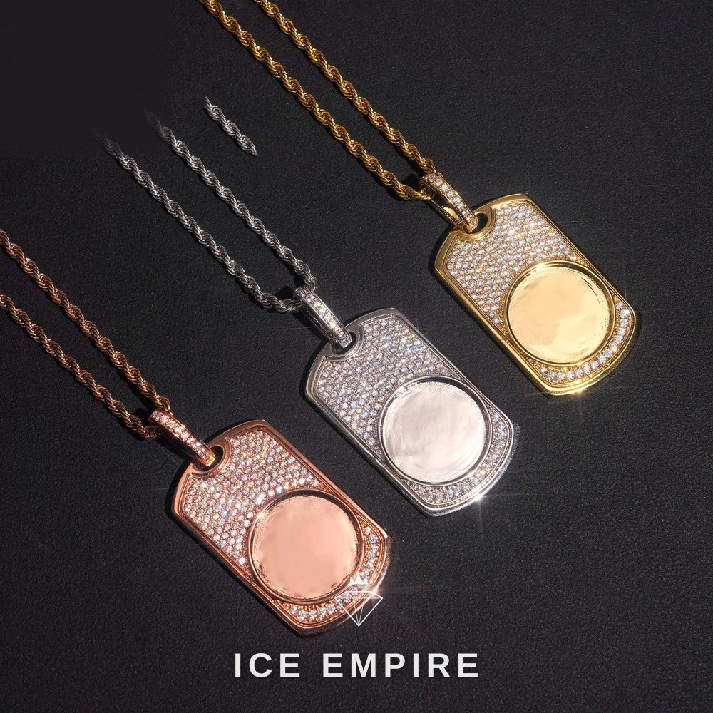 Iced Out Rose Gold Plated Moissanite Pendant