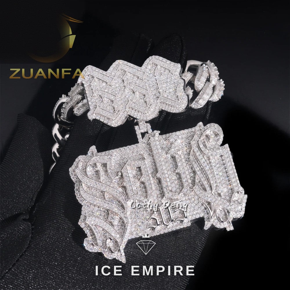 Iced Out Rose Gold Plated Pendant