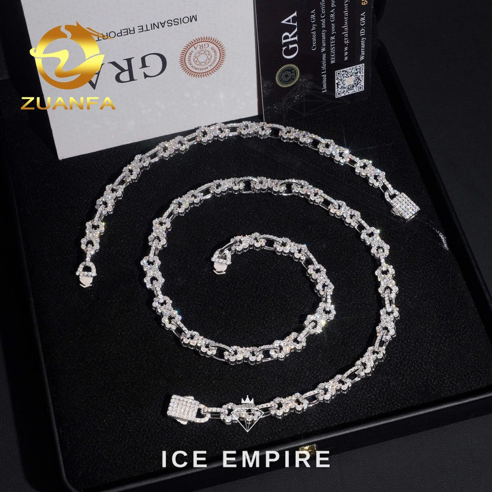 Iced Out Rose Gold Plated Moissanite Cuban Chain