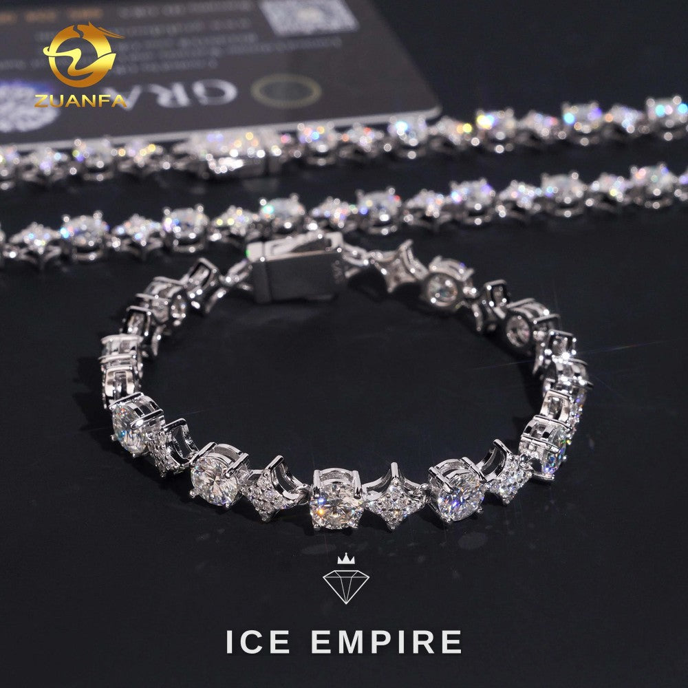 Iced Out Rose Gold Plated Moissanite Cuban Chain