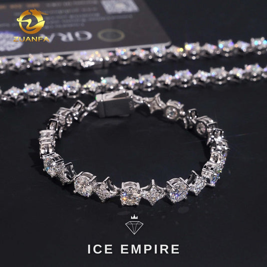 Iced Out Rose Gold Plated Moissanite Cuban Chain