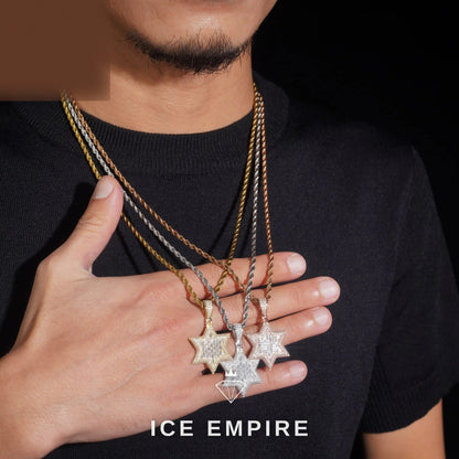 Iced Out Baguette 925 Silver Moissanite Pendant