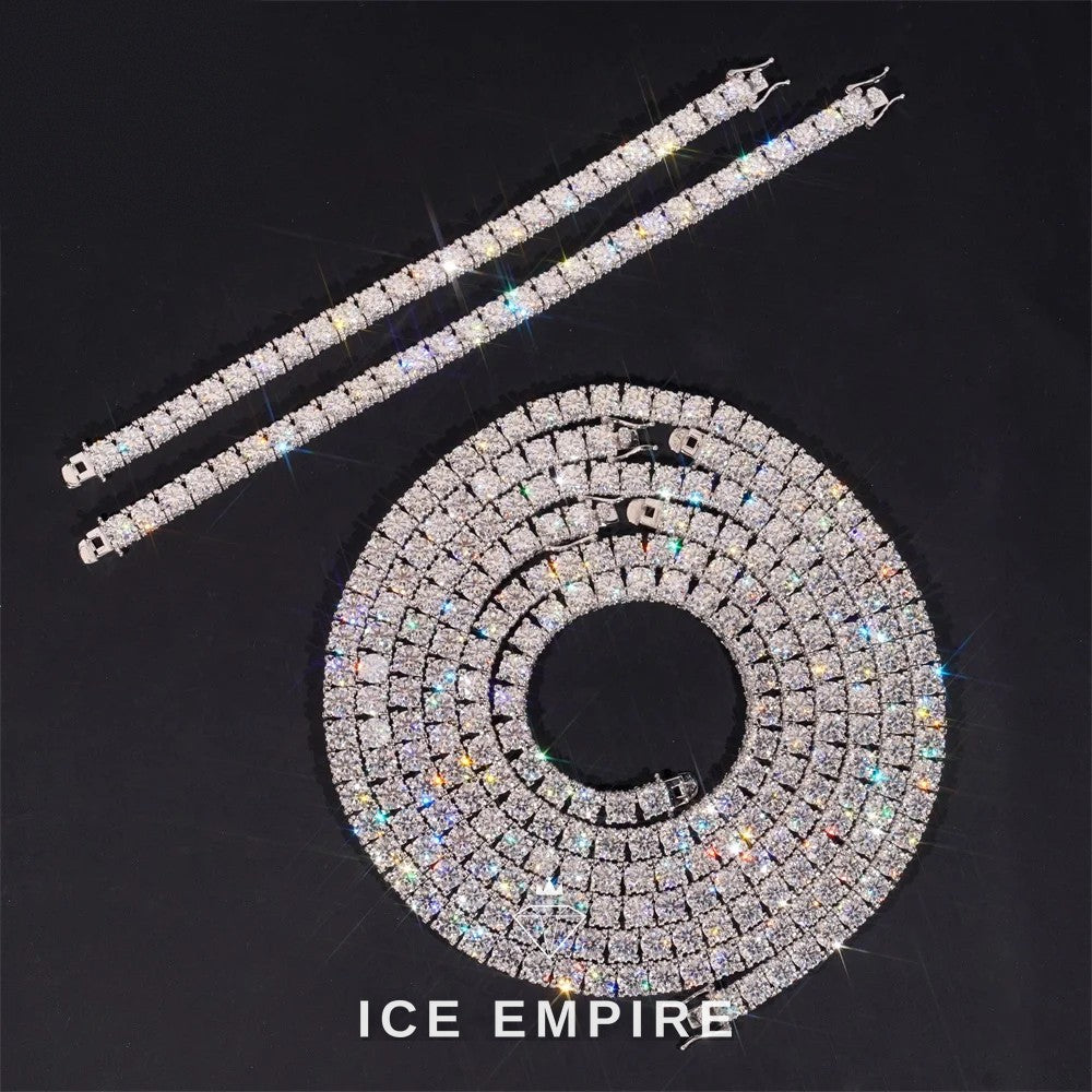 Iced Out Gold Plated Moissanite Cuban Chain