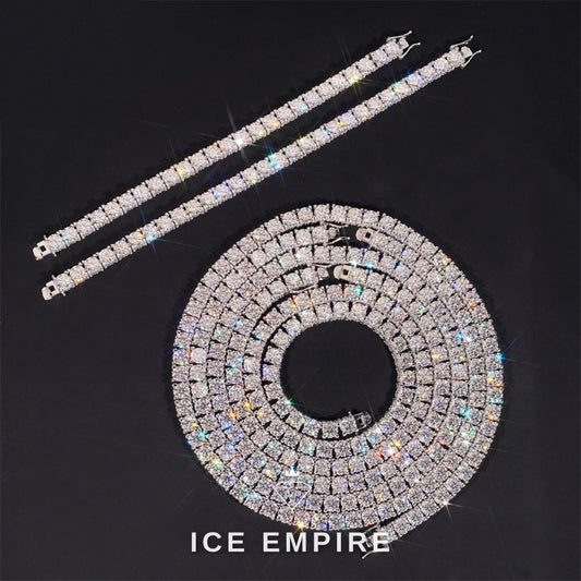 Iced Out Gold Plated Moissanite Cuban Chain