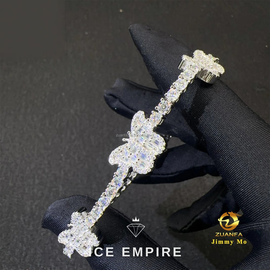 Iced Out 925 Silver Moissanite Tennis Chain