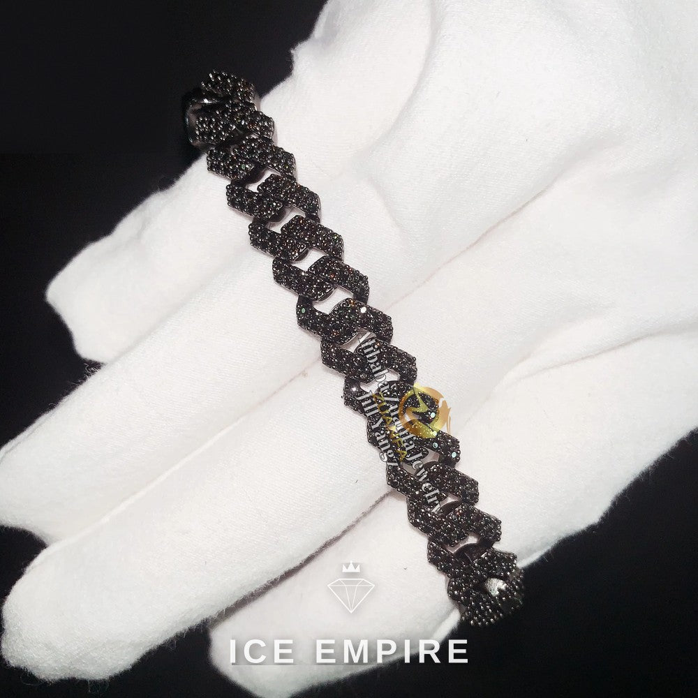 Iced Out Rose Gold Plated Moissanite Cuban Chain
