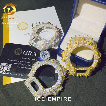 Iced Out 925 Silver Moissanite Watch