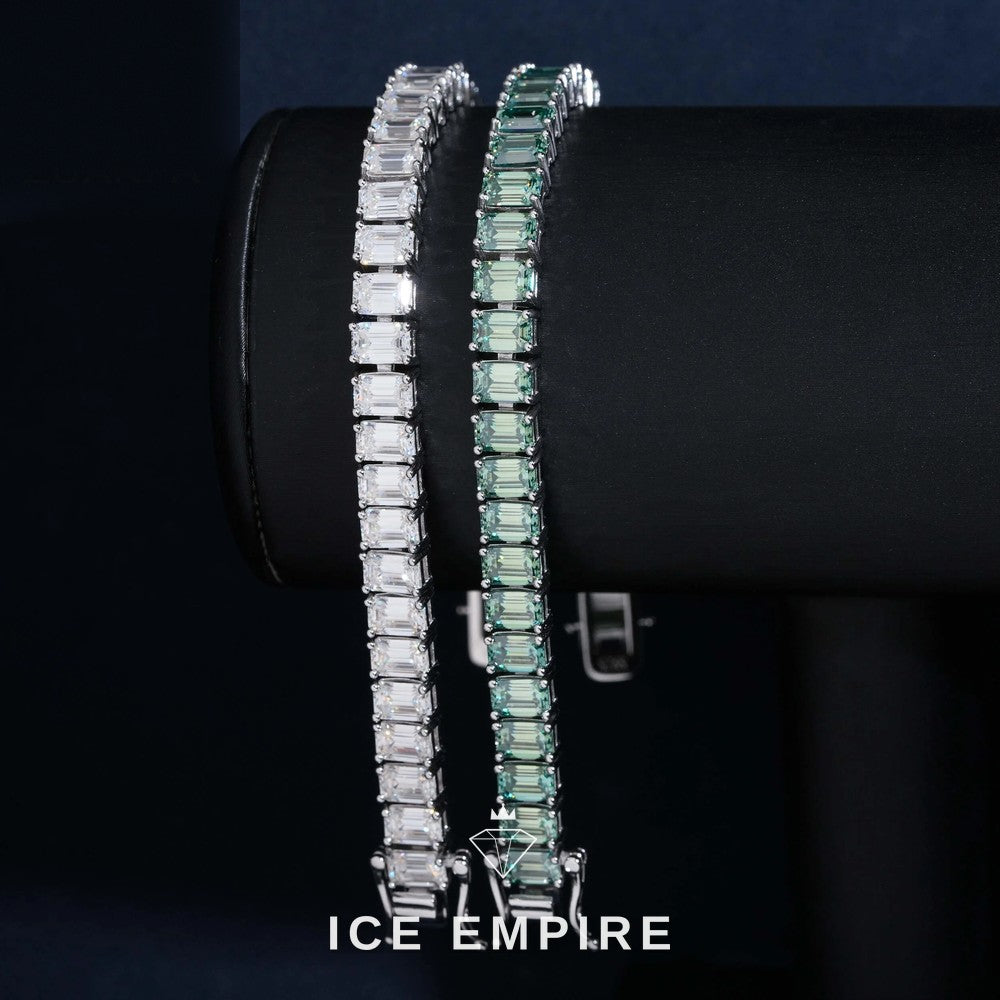 Iced Out 925 Silver Moissanite Tennis Bracelet