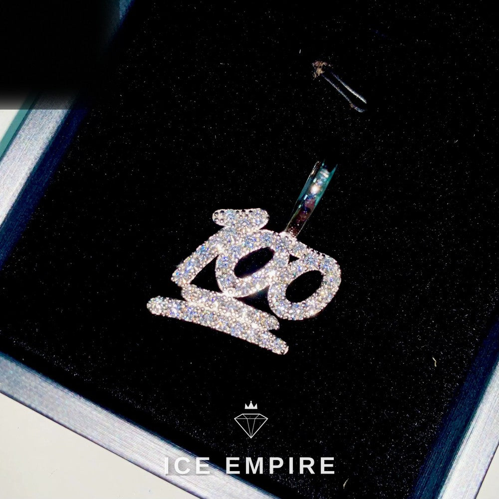 Iced Out Cross Rose Gold Plated Moissanite Pendant