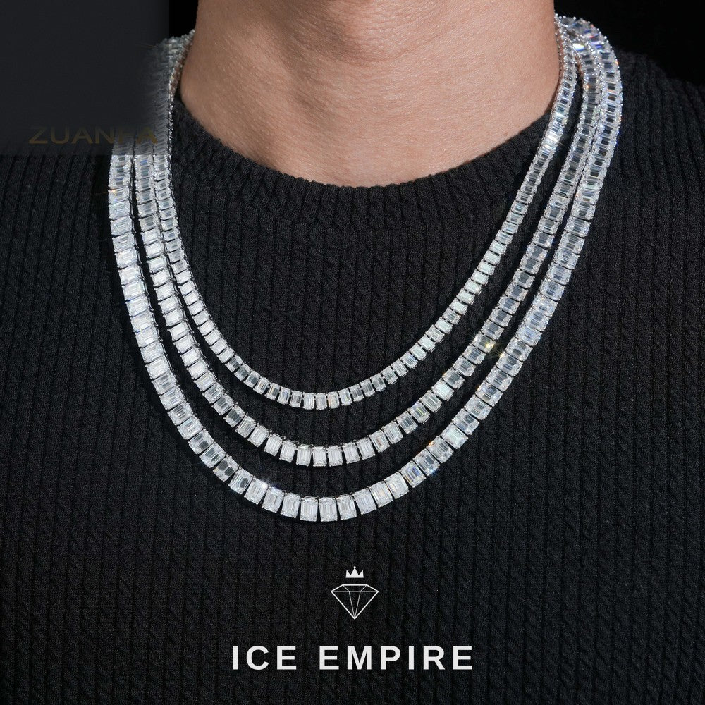 Iced Out Gold Plated Moissanite Cuban Chain