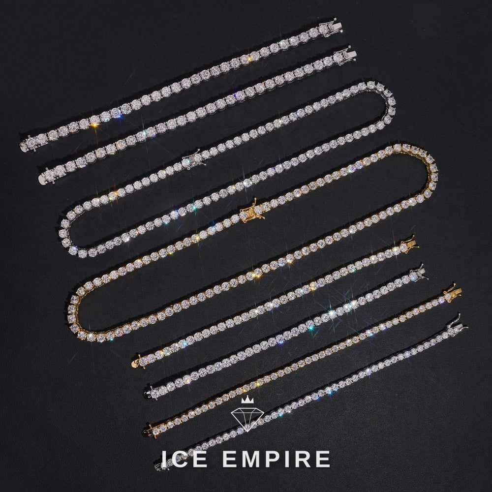 Iced Out 925 Silver Tennis Chain