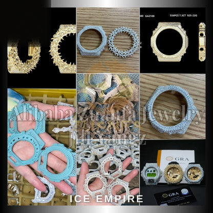 Iced Out 925 Silver Moissanite Watch