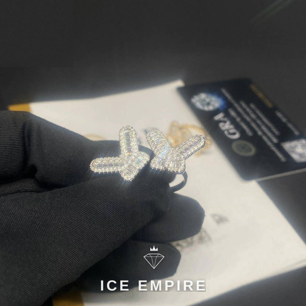 Iced Out Baguette 925 Silver Moissanite Ring