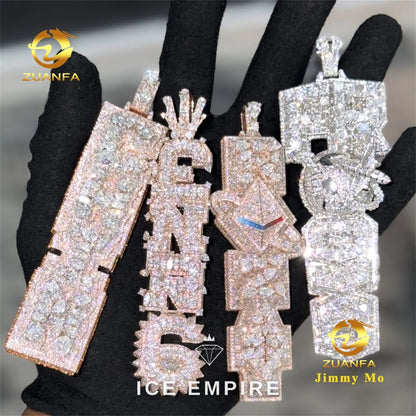 Iced Out 925 Silver Moissanite Pendant