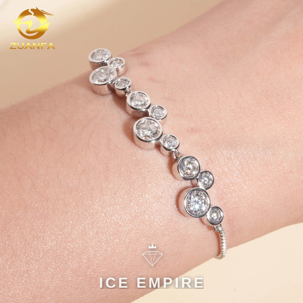 Iced Out 925 Silver Moissanite Bracelet