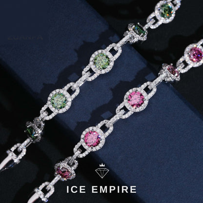 Iced Out Rose Gold Plated Moissanite Cuban Chain