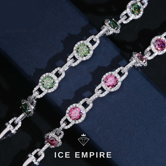 Iced Out Rose Gold Plated Moissanite Cuban Chain