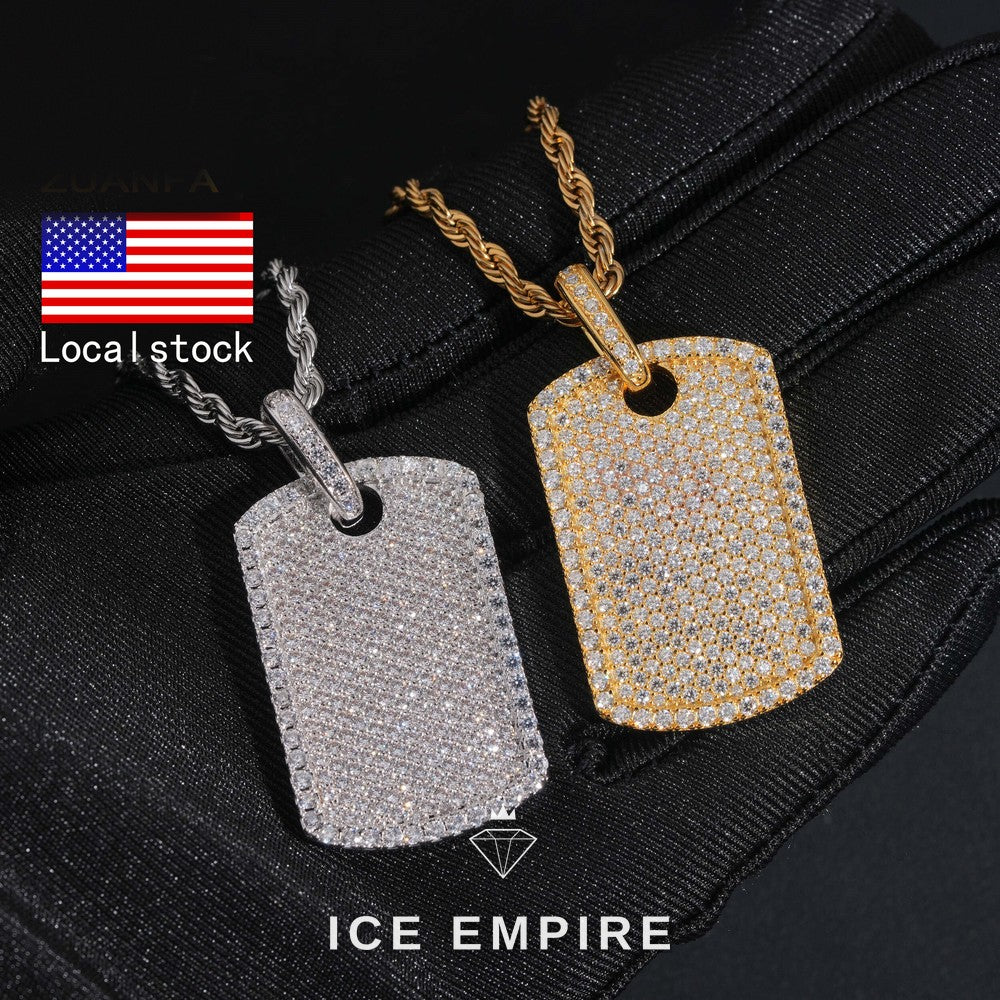 Iced Out Cross Rose Gold Plated Pendant
