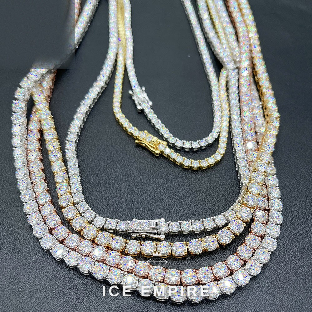 Iced Out Rose Gold Plated Moissanite Cuban Chain