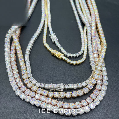 Iced Out Rose Gold Plated Moissanite Cuban Chain