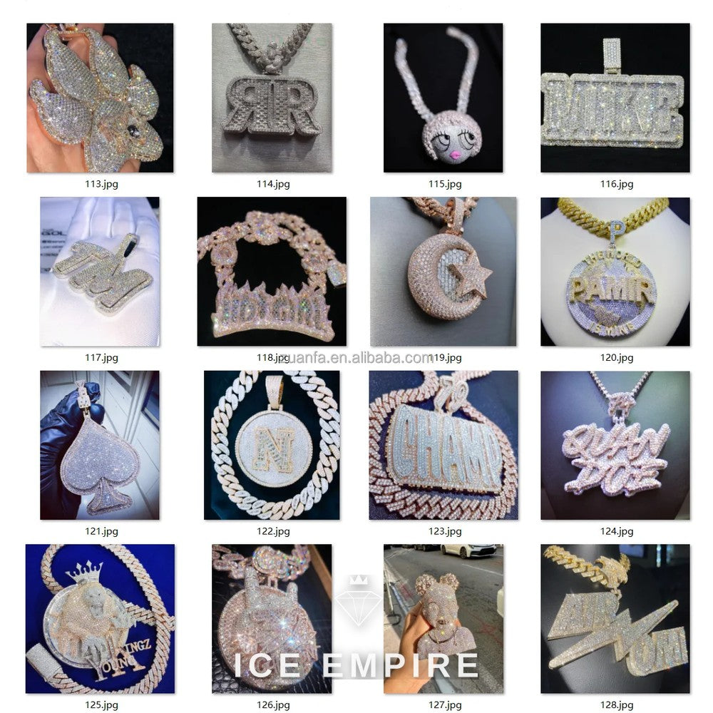 Iced Out 925 Silver Pendant