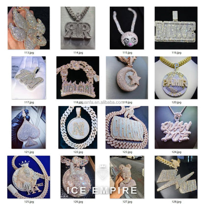 Iced Out 925 Silver Pendant