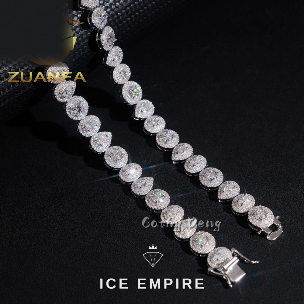 Iced Out Rose Gold Plated Moissanite Cuban Chain