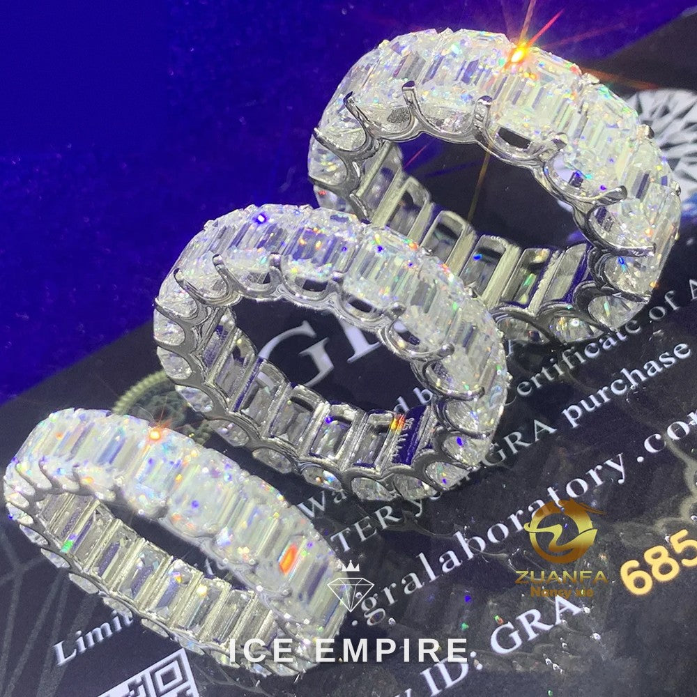 Iced Out Gold Plated Moissanite Engagement Ring