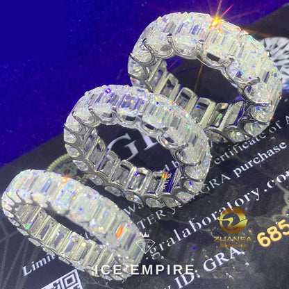 Iced Out Gold Plated Moissanite Engagement Ring
