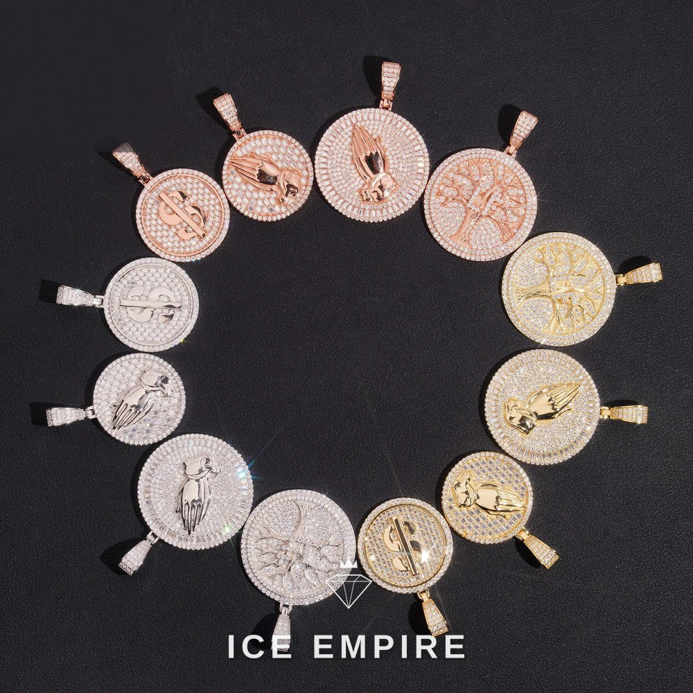 Iced Out Gold Plated Moissanite Pendant