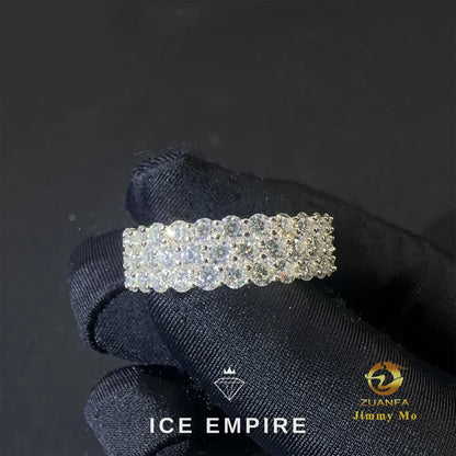 Iced Out Gold Plated Moissanite Ring