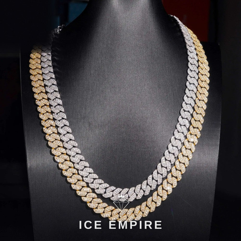 Iced Out Rose Gold Plated Moissanite Cuban Chain