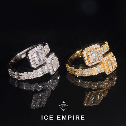 Iced Out 925 Silver Moissanite Ring