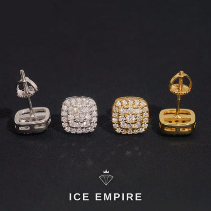 Iced Out Gold Plated Moissanite Earrings