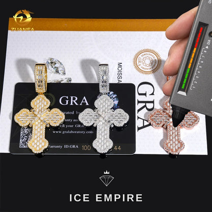 Iced Out Baguette Rose Gold Plated Pendant