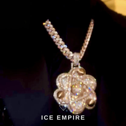Iced Out Cross 925 Silver Moissanite Pendant