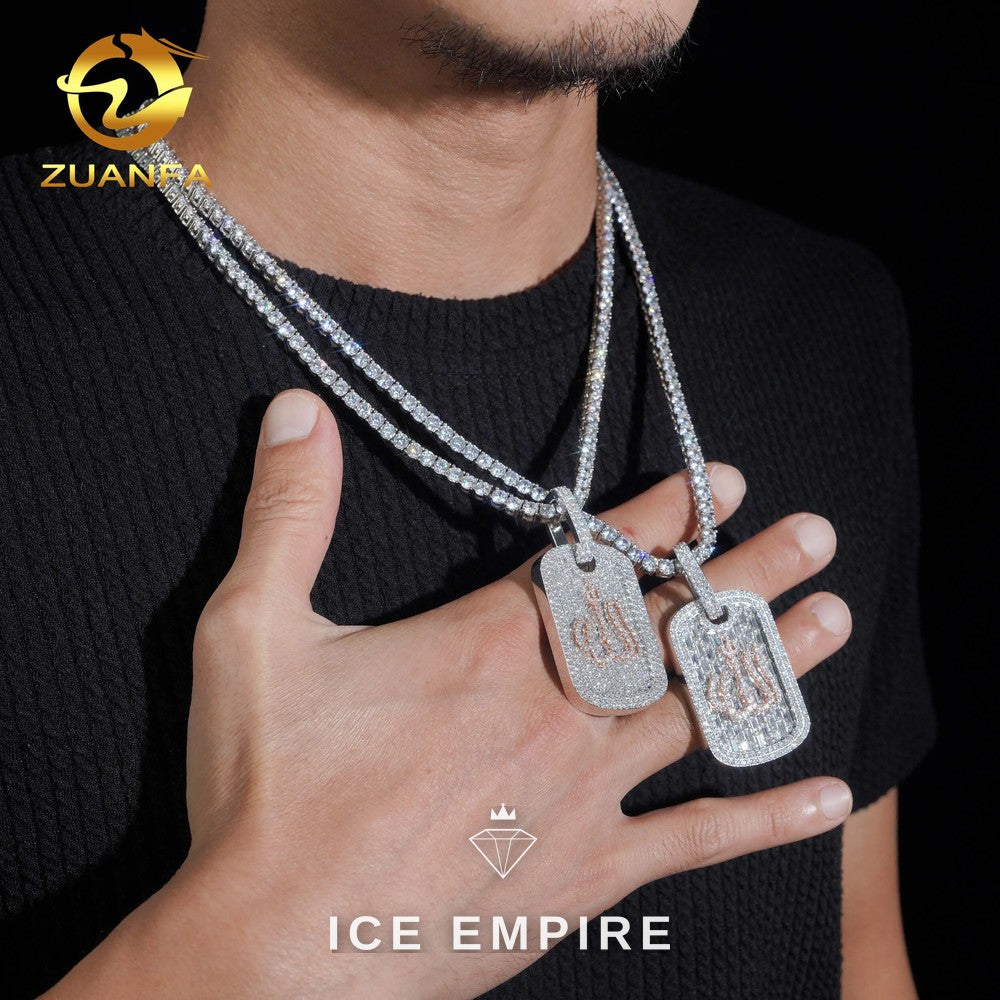 Iced Out 925 Silver Moissanite Pendant