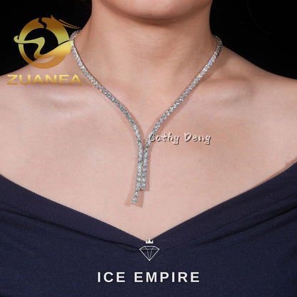 Iced Out Rose Gold Plated Moissanite Cuban Chain