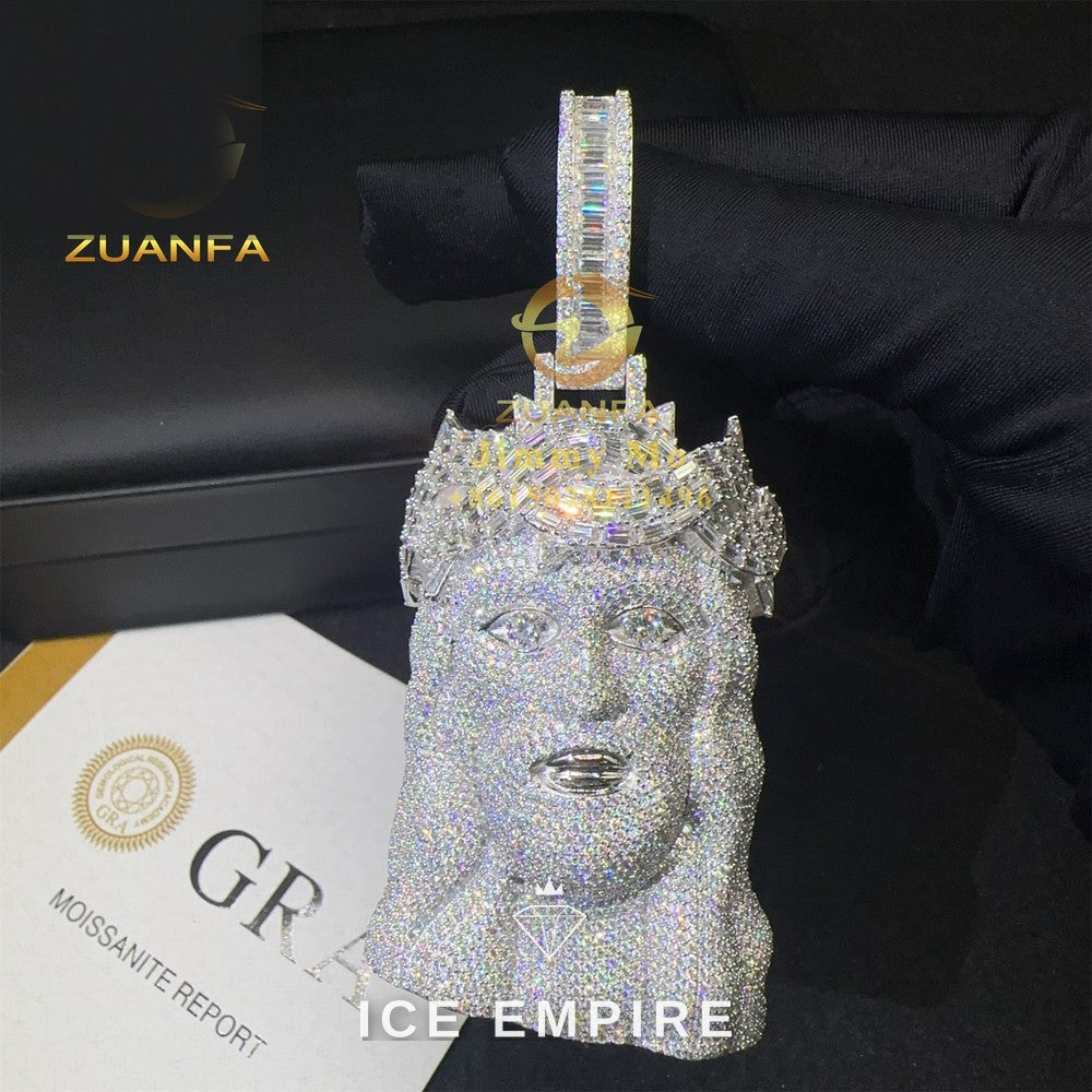 Iced Out 925 Silver Moissanite Pendant