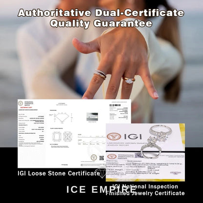 Iced Out 14K Gold Lab Grown Diamond Wedding Band