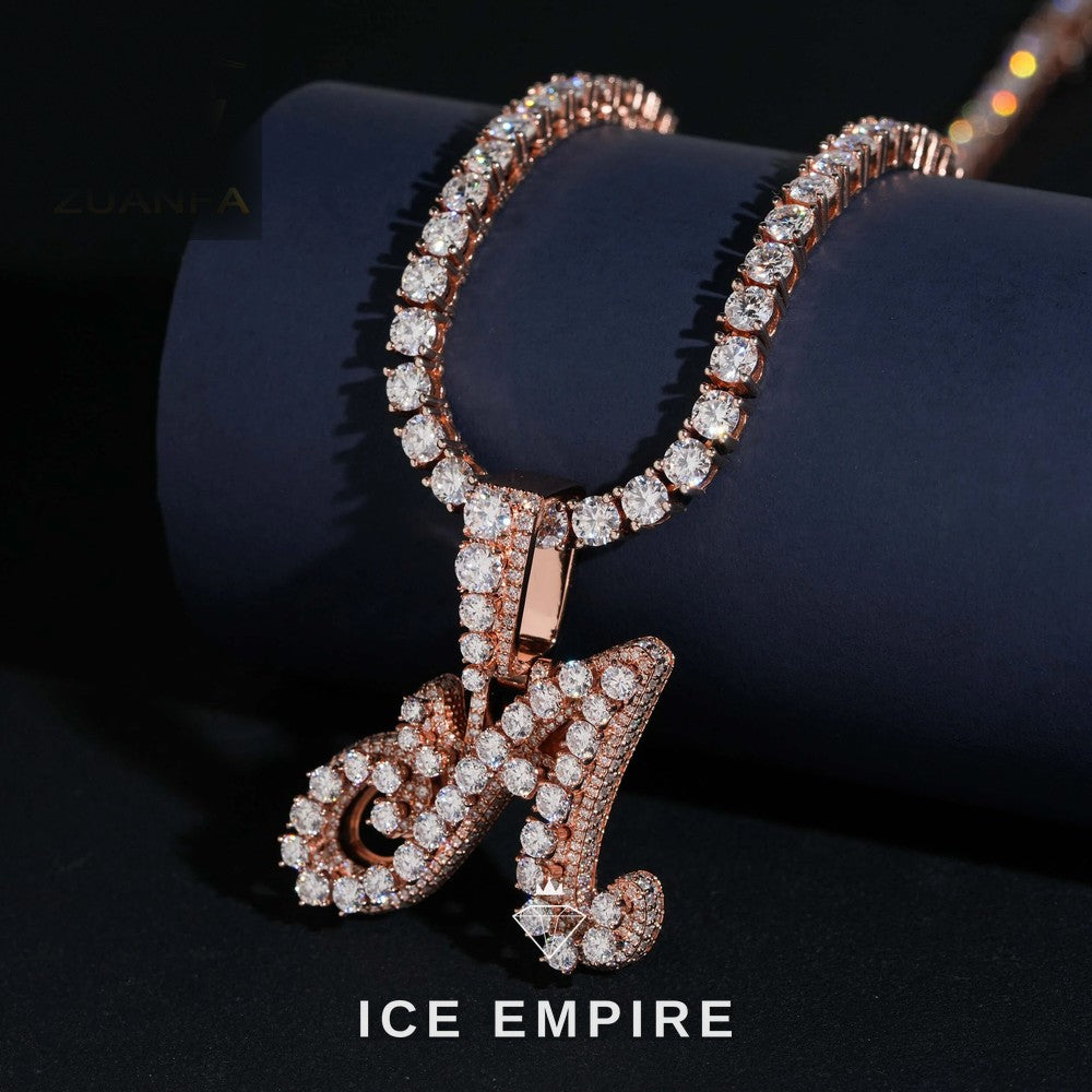 Iced Out Gold Plated Moissanite Pendant