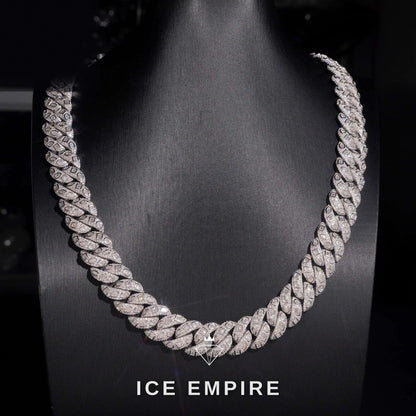 Iced Out Rose Gold Plated Moissanite Cuban Chain
