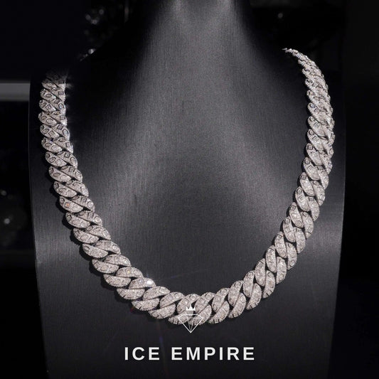 Iced Out Rose Gold Plated Moissanite Cuban Chain