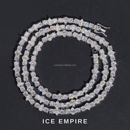 Iced Out 925 Silver Moissanite Cuban Chain