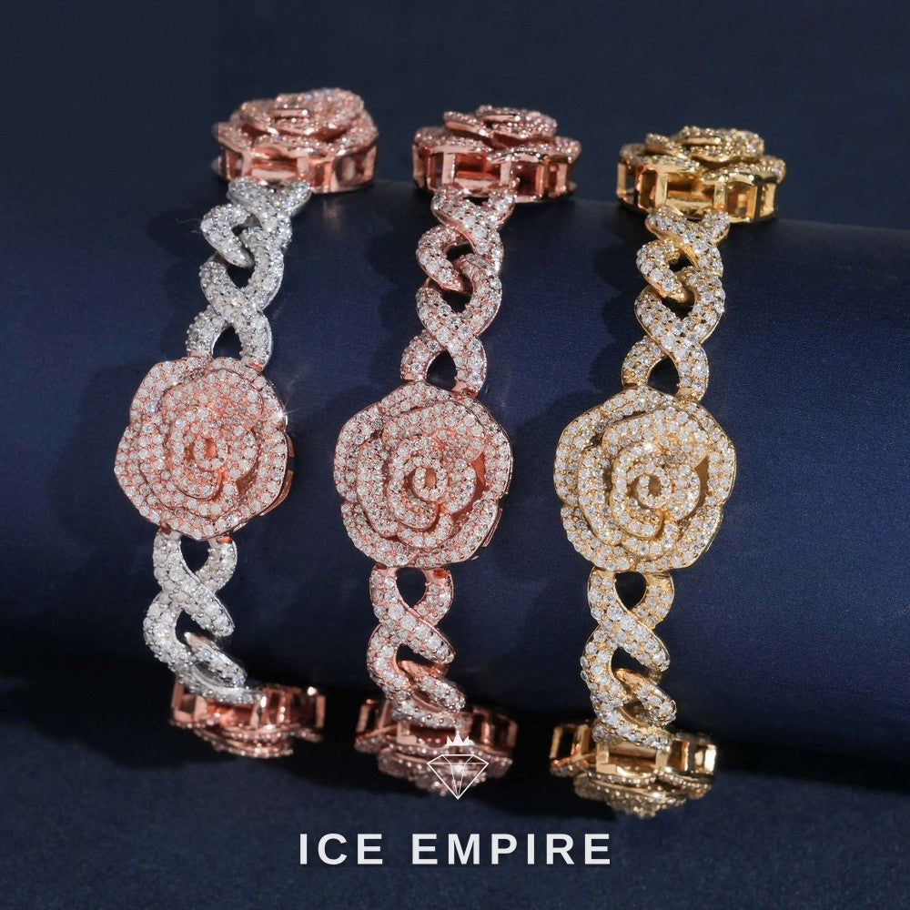 Iced Out 925 Silver Moissanite Cuban Chain