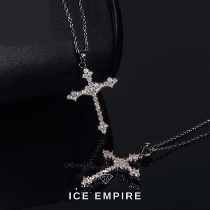 Iced Out Cross Gold Plated Pendant