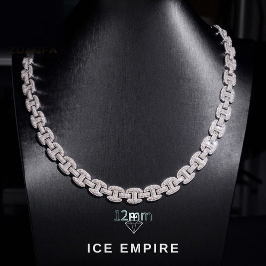 Iced Out Rose Gold Plated Moissanite Cuban Chain